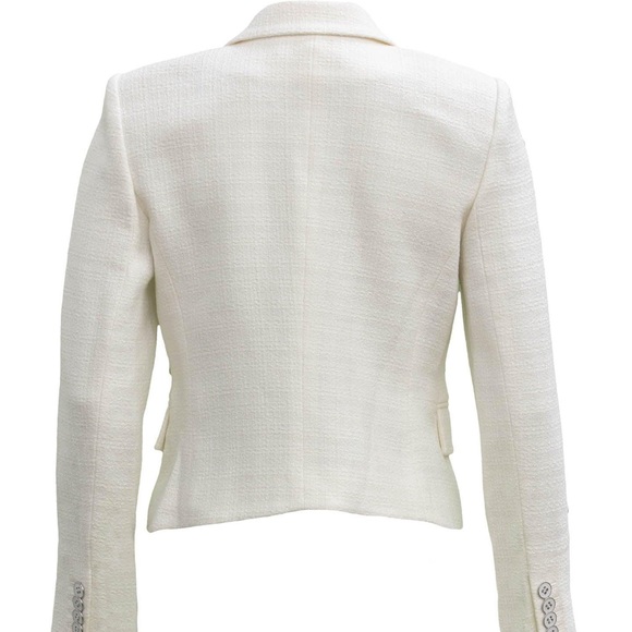 VERONICA BEARD WOODLEY DICKEY TWEEDjacket/blazer, ivory/white, size 8 - Picture 3 of 15